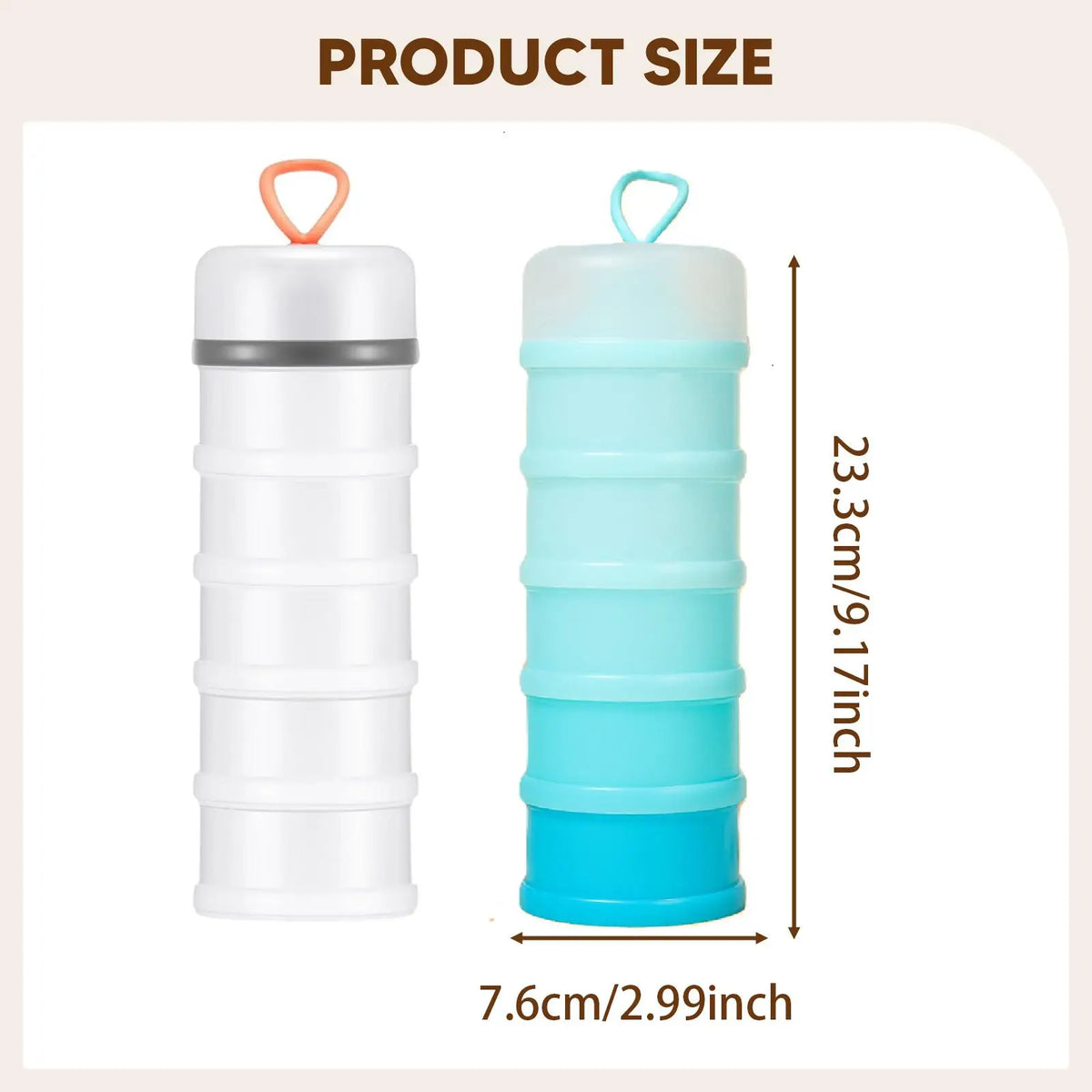 Portable 5-Layer Protein Powder Box Fitness Powder Packing Box Independent Layered Fitness Powder Box Food Storage Containers