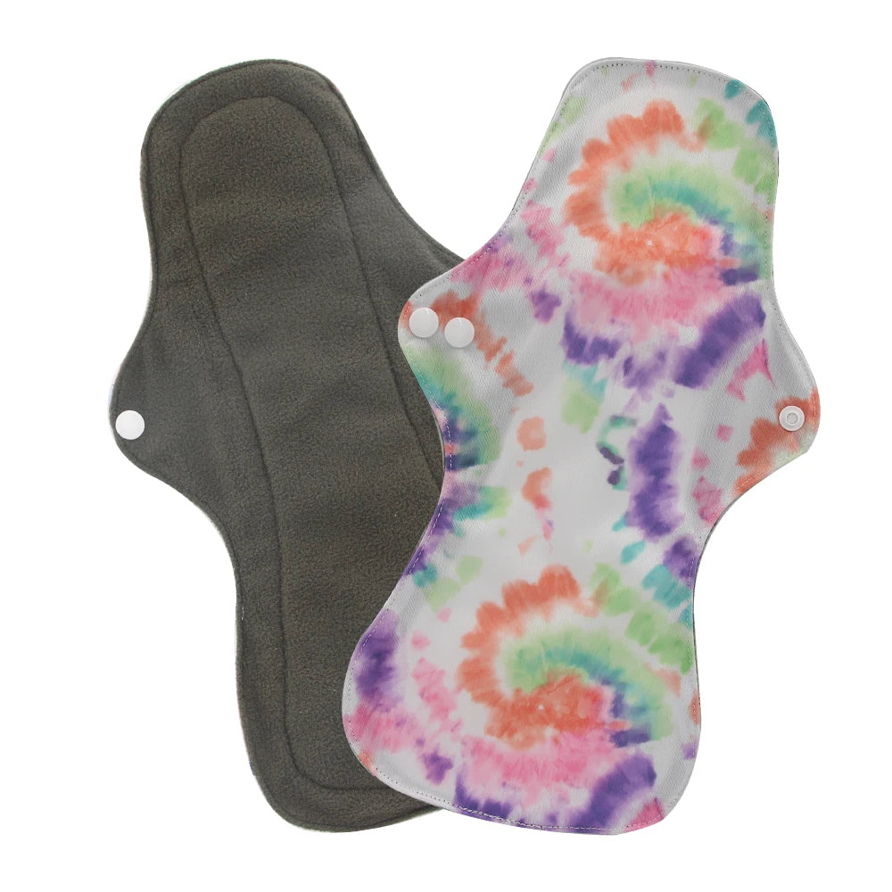 Menstrual Pads Heavy Flow Reusable Waterproof Panty Liner Bamboo Charcoal Sanitary Napkin Washable Overnight Period Cloth Pads