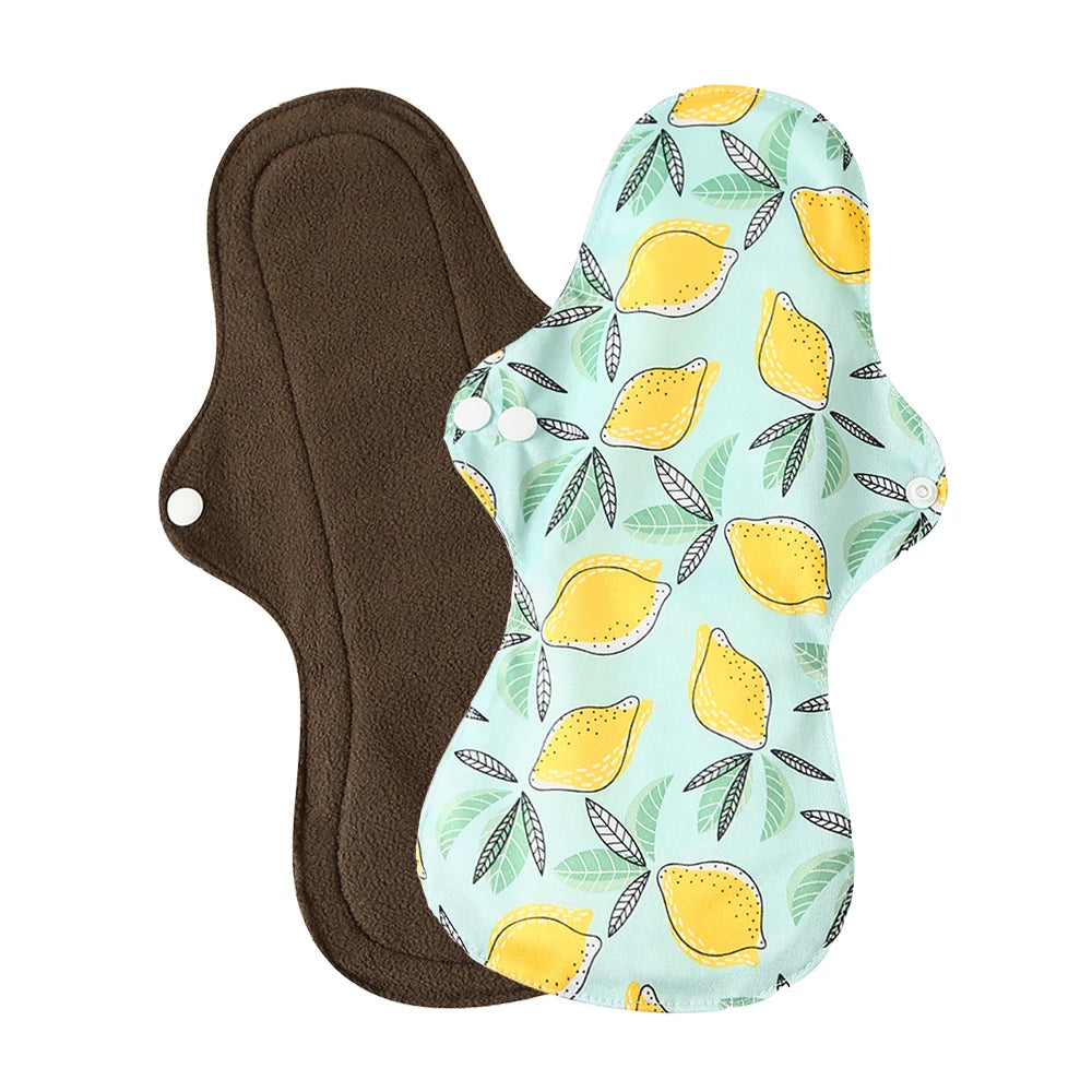 Menstrual Pads Heavy Flow Reusable Waterproof Panty Liner Bamboo Charcoal Sanitary Napkin Washable Overnight Period Cloth Pads