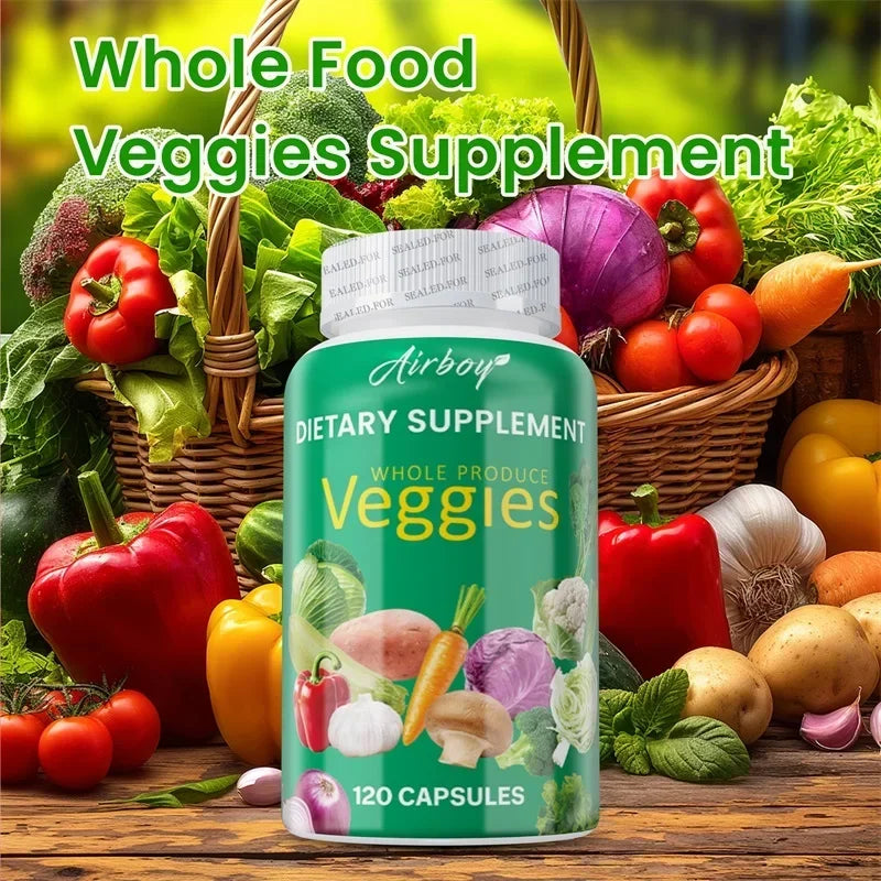 Veggies Supplement - Natural Antioxidant That Supports Energy Levels, Improves Digestion, Boosts Immunity and Maintains Vitality