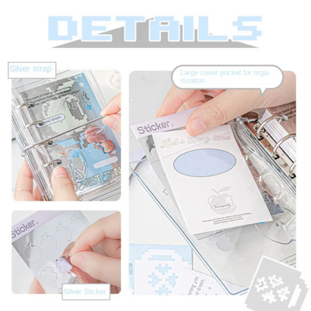 Stationery Hand Ledger M5 Pocket Binder Notebook Mini Twill Loose-leaf Notebook Binder Diary Hand Account Book School