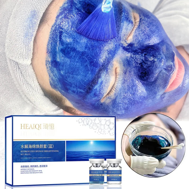 10 vials Blue Sponge Spicules Freeze-dried Collagen Powder Set 80% Microcrystal Natural Biological Extract Sponge Microcrystal