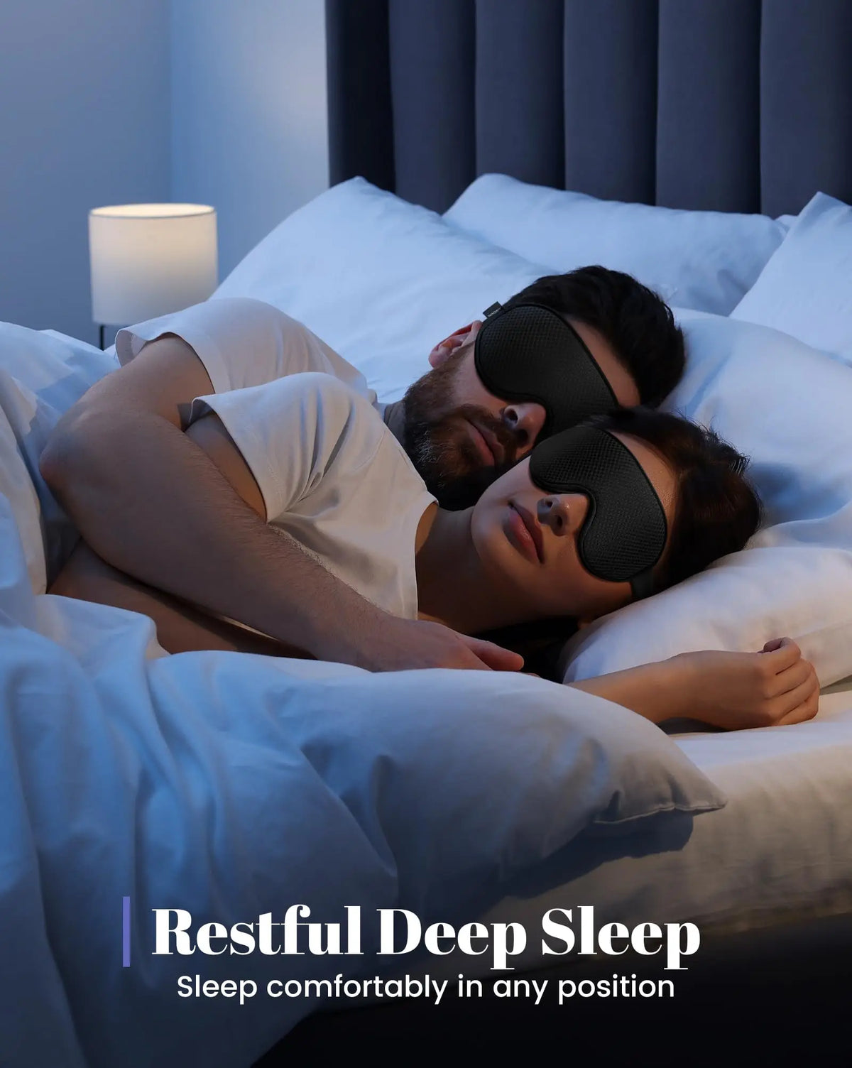 Men's and Women's sleep masks: 3D Breathable, Soft and Comfortable travel Eye Mask - Adjustable light-blocking sleep night mask