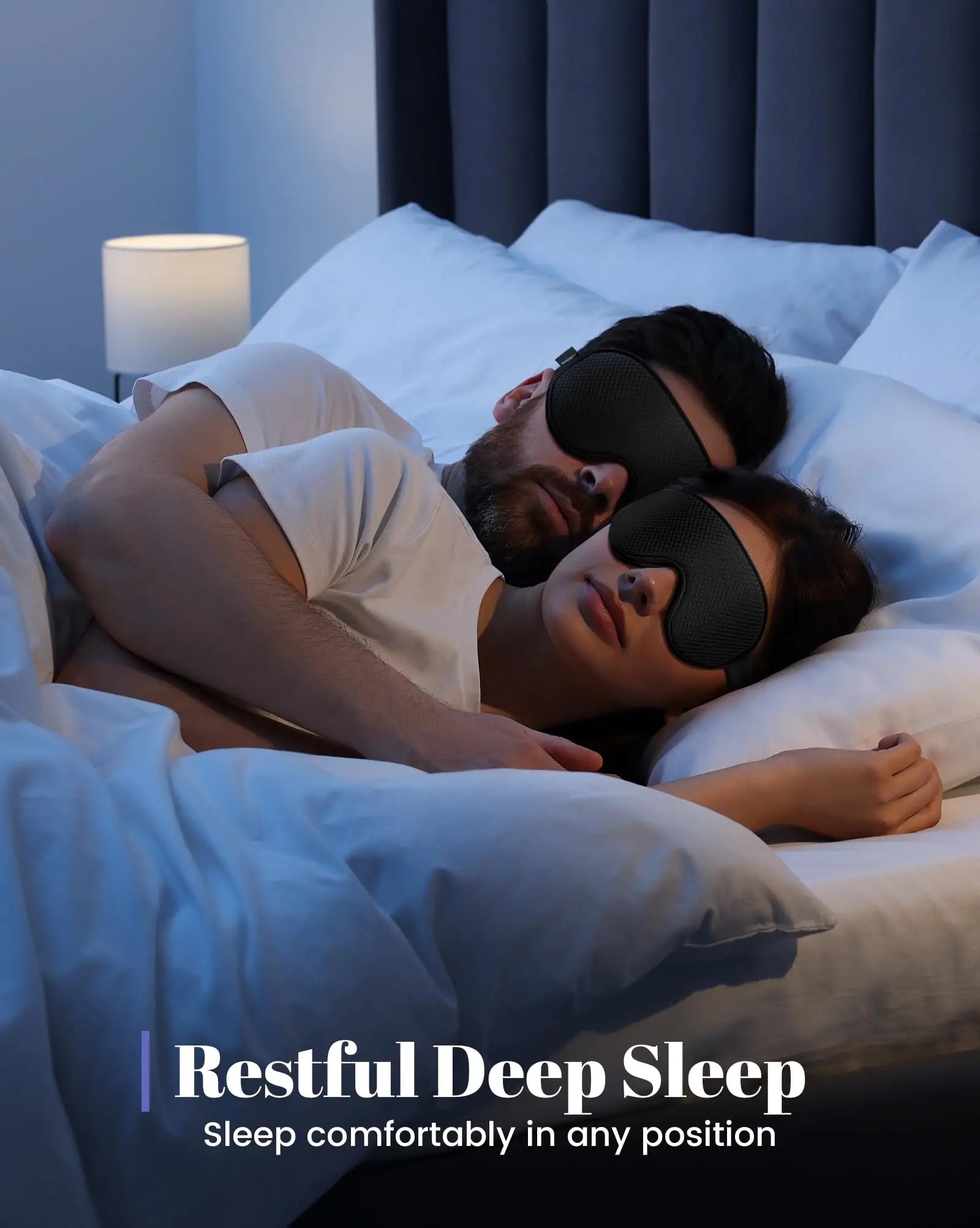 Men's and Women's sleep masks: 3D Breathable, Soft and Comfortable travel Eye Mask - Adjustable light-blocking sleep night mask