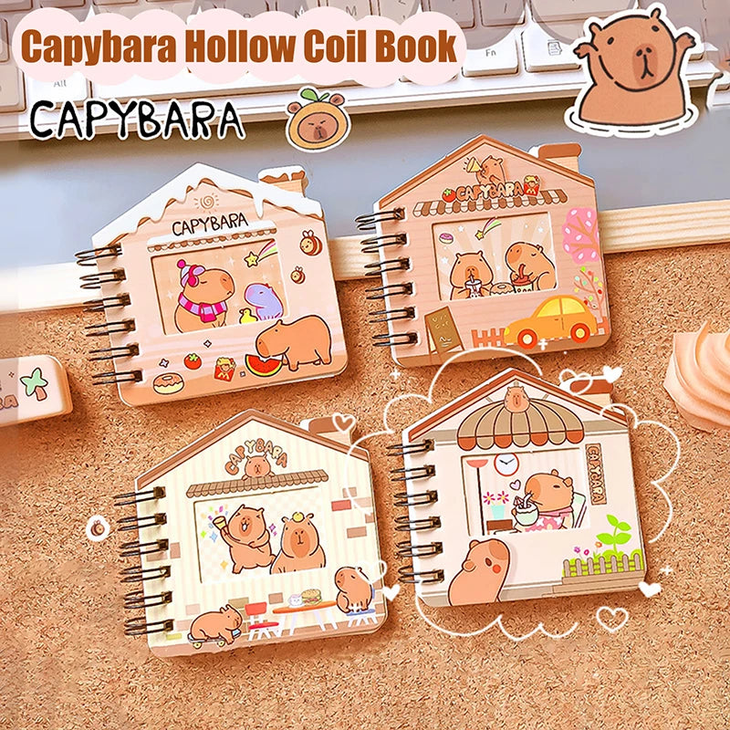Kawaii Stationery Office Supplies Portable Mini Notebook Cute Capybara Journal Diary School Notebooks For Kid Notepads For Notes