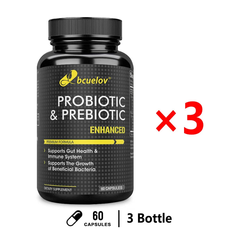 Bcuelov Prebiotics Probiotic Combo - Supports Healthy Digestion &amp; Immune System, Reduces Bloating &amp; Acidity, Weight Loss