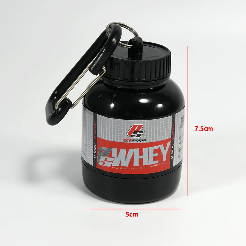 Mini Portable Protein Powder Milk Food Storage Multifunctional Bottle with Key Chain