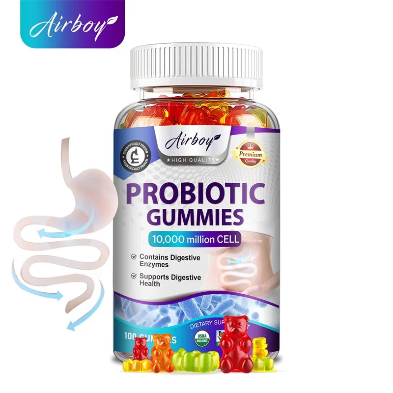 Probiotic Gummies - Promote Intestinal Health, Enhance Immunity, Balance Flora, Relieve Bloating, and Increase Energy Levels