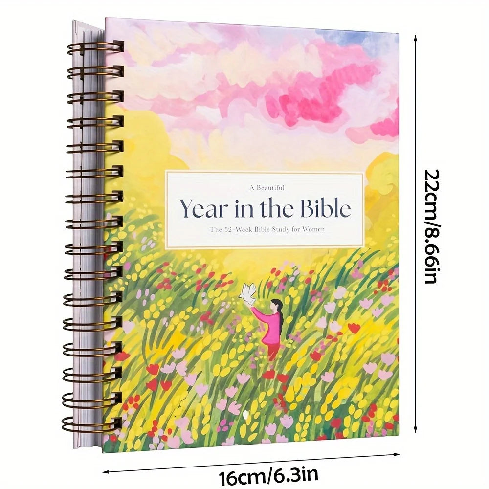 52 Week Women's Study Guide, One Year Study Manual, Spiritual Growth, Daily Devotional, English, Adult Study Books