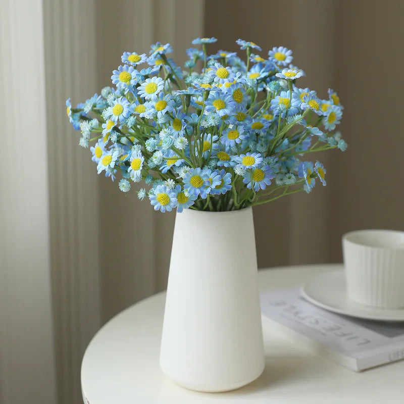 Chamomile artificial flower European dining table small daisy fake flower home outdoor decoration Ono chrysanthemum silk flower