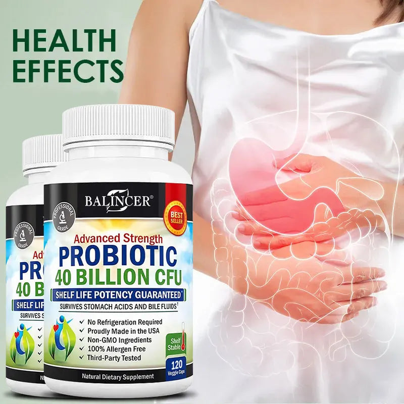 Probiotics 40 Billion CFU - Support Intestinal Health, Promote Digestion and Absorption, Replenish Energy, for Men and Women