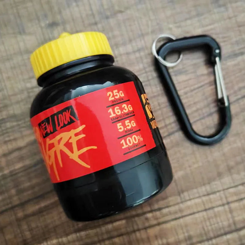 Mini Portable Protein Powder Milk Food Storage Multifunctional Bottle with Key Chain