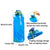 Foldable Water Bottles Flexible Reusable Travel Water Bottle Plastic Water Pouch Soft Flask Water Bag With Carabiner Clip