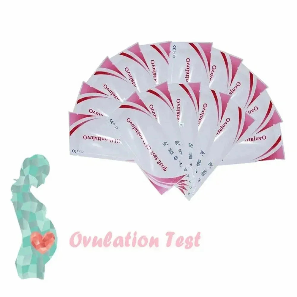 20Pcs Women LH Ovulation Test Strips Over 99% Accuracy Quick Response Fertility Ovulation Tests Strips Home Urine Measuring Kits