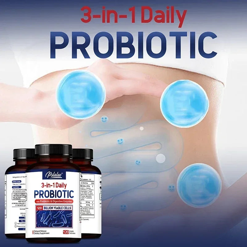 Probiotics + Prebiotics + Digestive Enzymes - Promotes Healthy Digestion, Relieves Bloating, for Gut Health