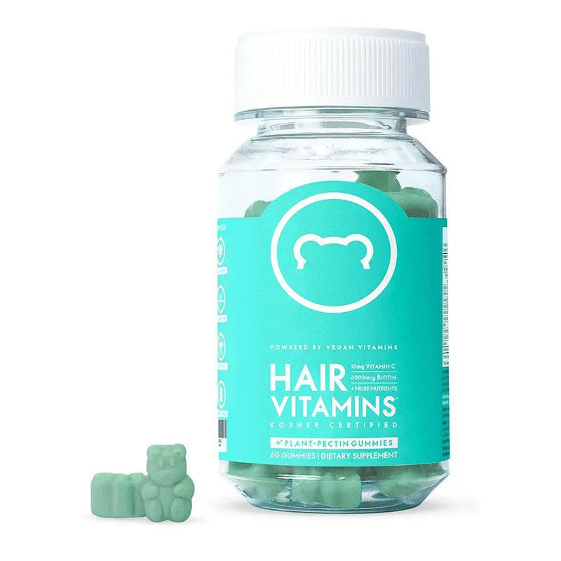Bear Hair Vitamin Gummy Biotin 6000mcg Multivitamin Supplement Vegan Vitamin Hair, Skin &amp; Nail Growth Gummies for Men &amp; Women