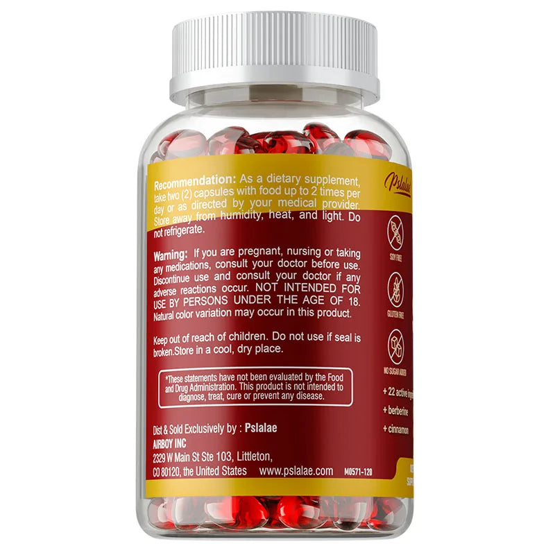 Blood Sugar Blend Capsules - Metabolic Health and Energy, Antioxidant, Maintains Healthy Blood Sugar