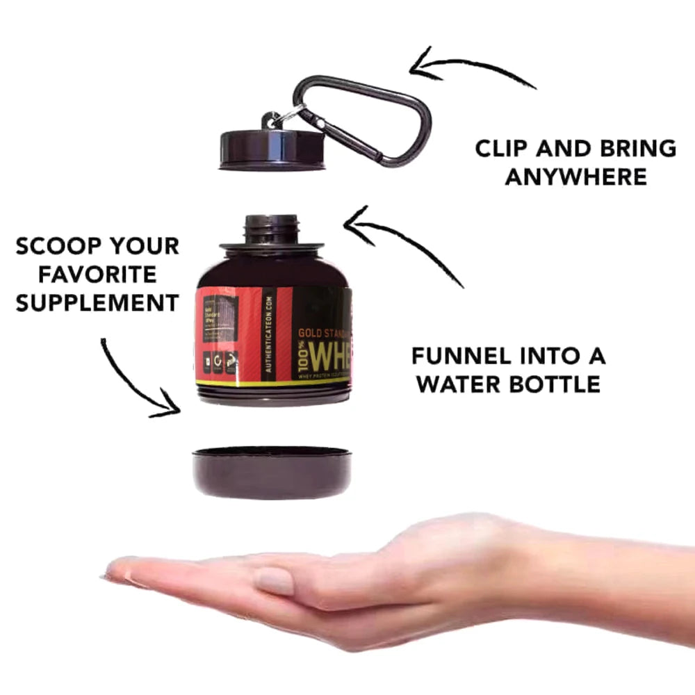 Mini Portable Protein Powder Milk Food Storage Multifunctional Bottle with Key Chain