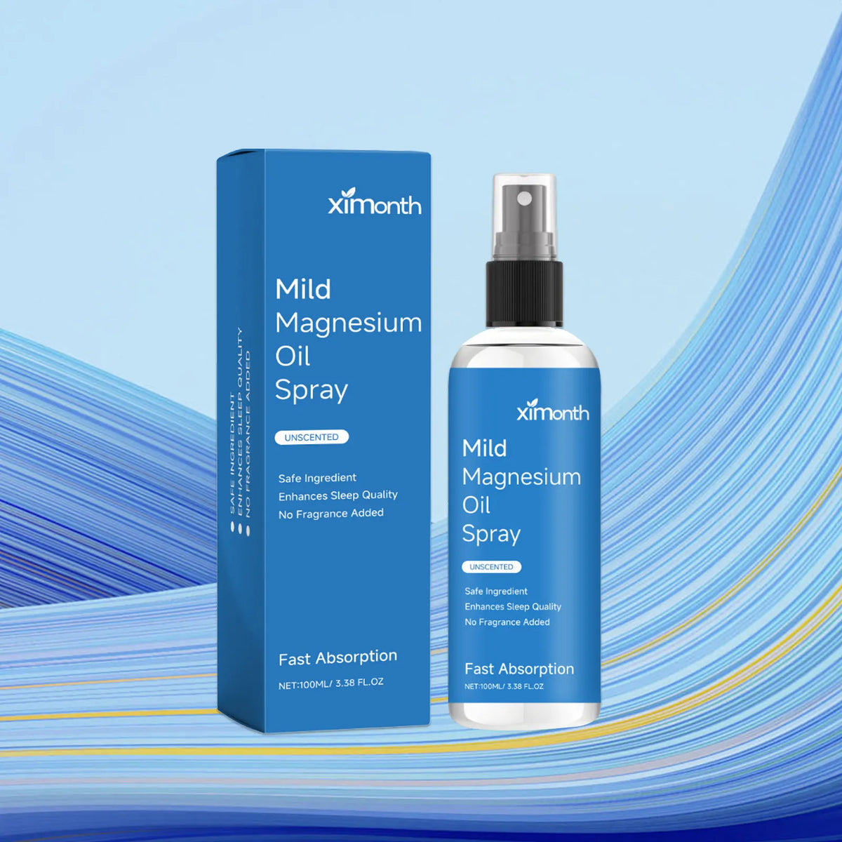 Organic Magnesium Oil Spray Promote Calm Better Sleep Relaxation Nourishing Smoothing Soften Relieve Muscle Body Care Best Gifts