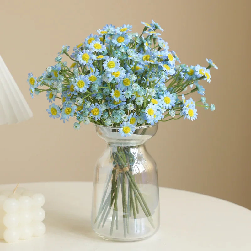 27CM Artificial Bouquet of Chamomile Countryside Fresh and Small Daisies Home Dining Table Floral Decorations Silk Flowers