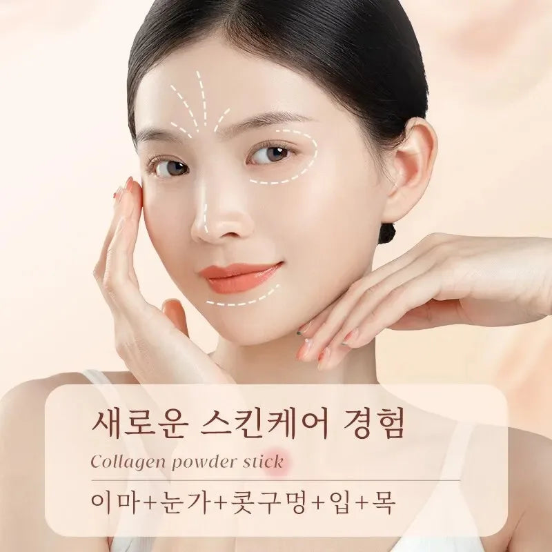 Collagen Multifunctional Powder Stick Moisturizes Moisturizes Wrinkles Tightens and Removes Neck Wrinkles Glow Youthful Radiant