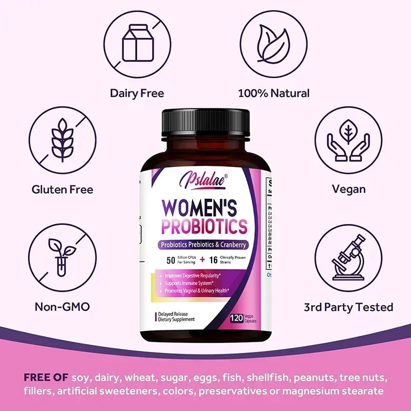 Women’s Probiotic - Digestive, Immune, Vaginal and Urinary Health, Relieves Bloating, Detoxify, Regulate Intestinal Flora