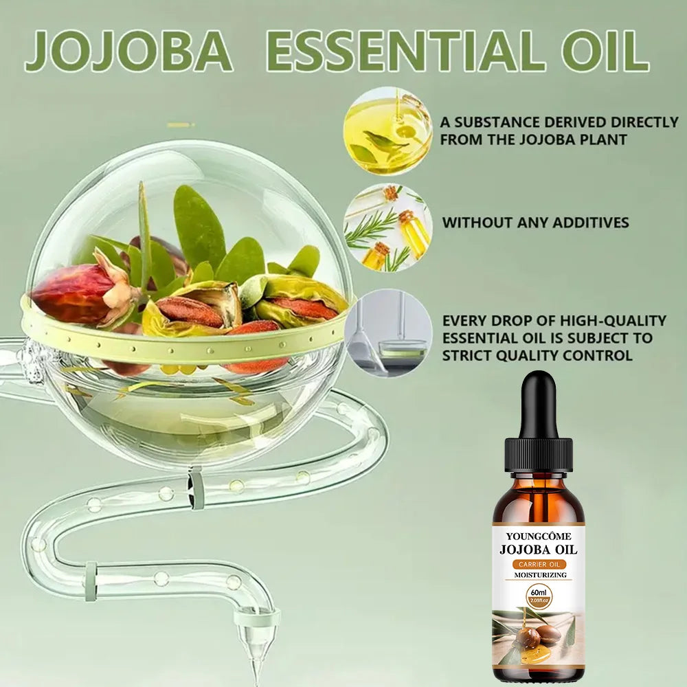 Natural Organic Jojoba Oil Anti Aging Firming Skin Face Moisturizing Relaxing Massage Oil Hair Repair Skin Care Body Oil NEW