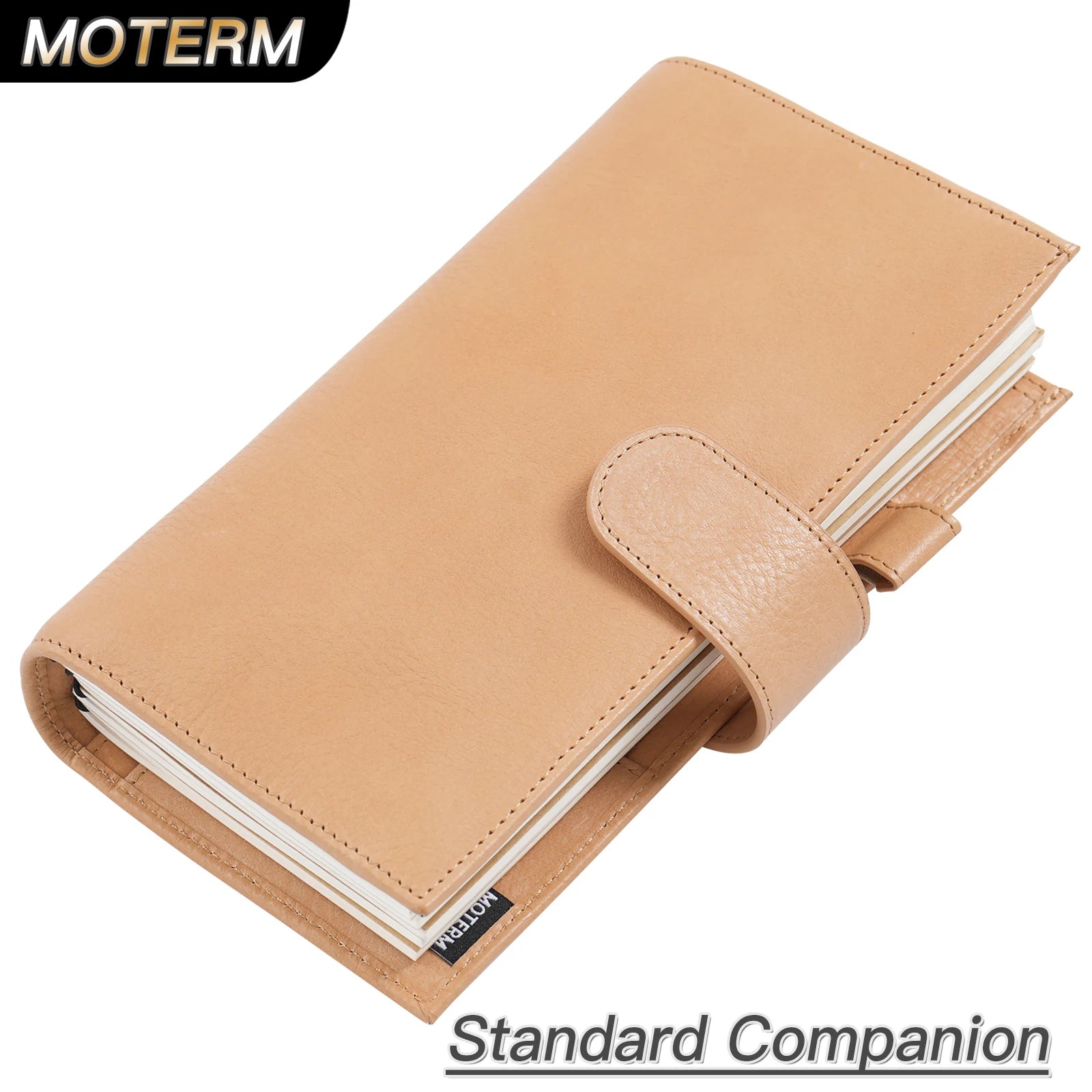 Moterm Travel Notebook Journal Companion Standard Planner Vegetable Tanned Leather Genuine Cowhide Organizer Diary