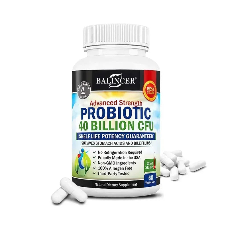 Probiotics 40 Billion CFU - Support Intestinal Health, Promote Digestion and Absorption, Replenish Energy, for Men and Women