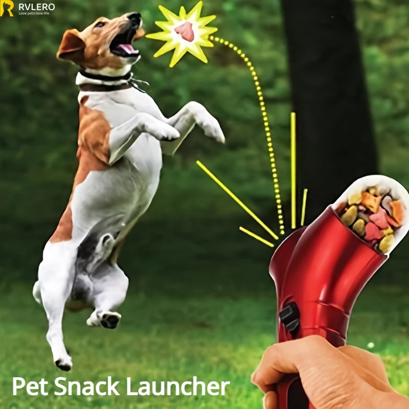Dog Food Launcher Snack Feeder Pet Training Reward Toy Puppy Kitten Outdoor Interactive Plaything Pet Supplies Fun Beach Toys