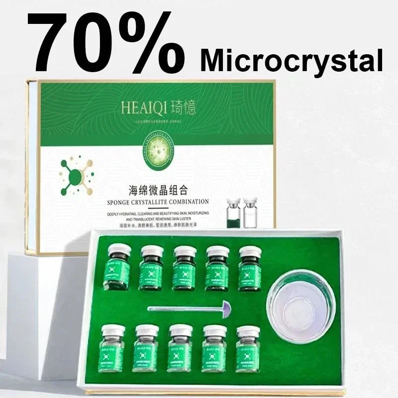 10pcs Sponge Microcrystal Freeze-dried Powder Collagen Regeneration Natural Biological Extract Sponge Spicules Skin Cell Renew