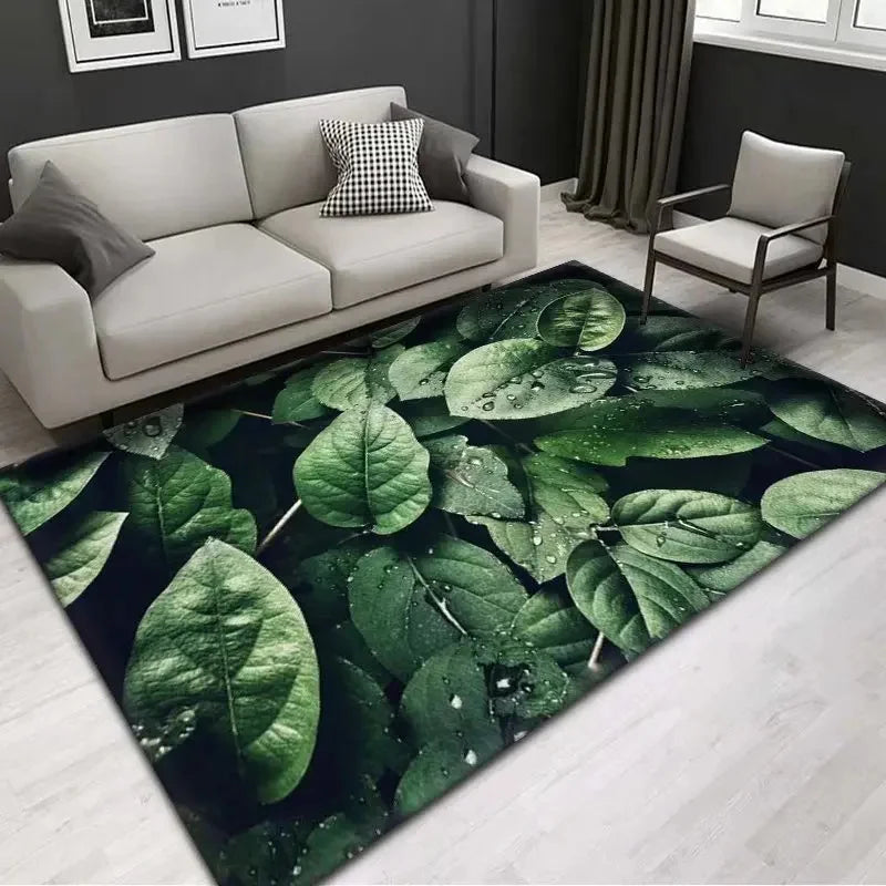 Spring Chamomile Flower Green Lounge Carpet Indoor Outdoor Rural Farmhouse Decor Large Area Rug Camping Kid's Crawling Floor Mat