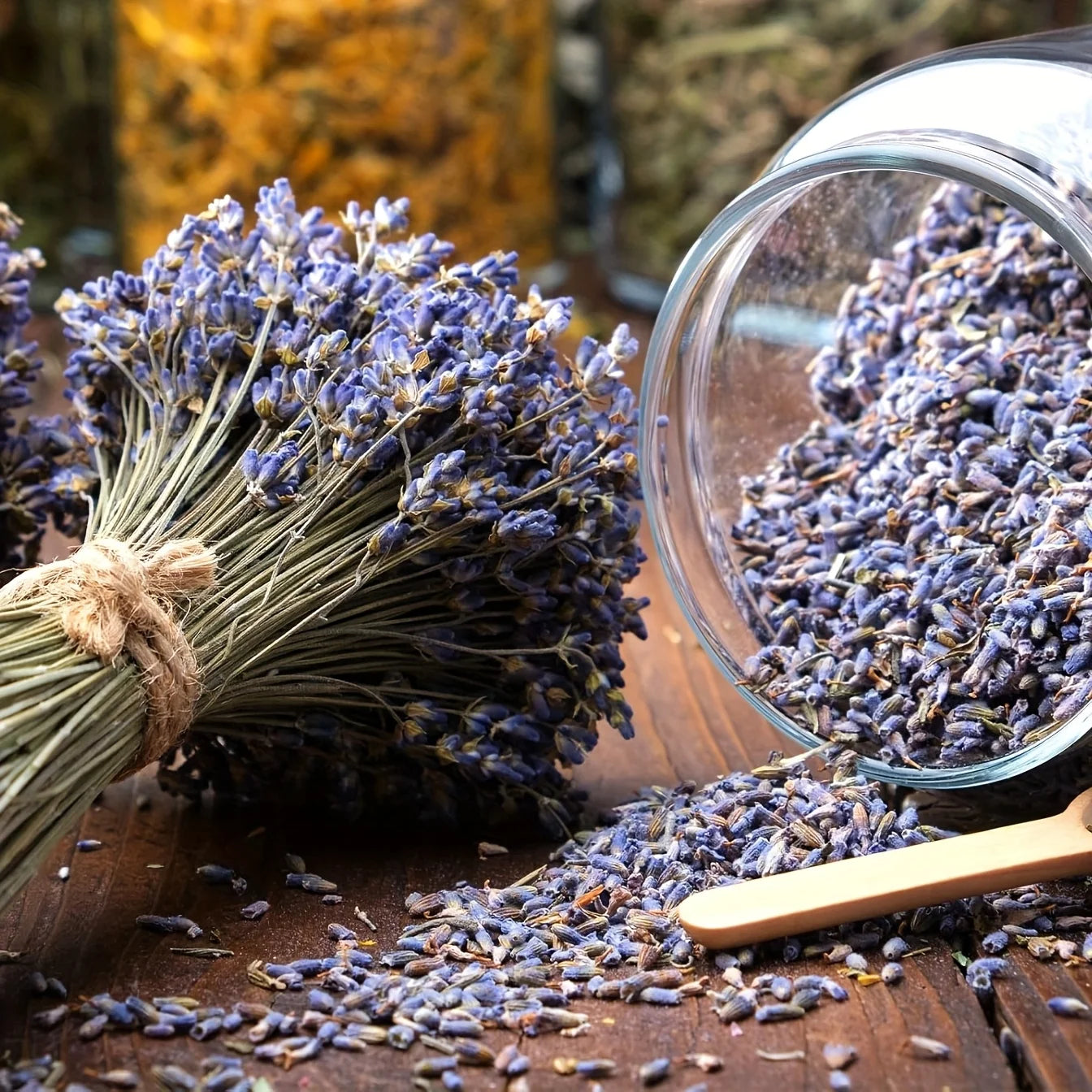 100g/3.5oz Dried Lavender, Aromatic Ingredients. for Home Decoration,Refreshing Clothes, Wedding Decorations, and Parties.