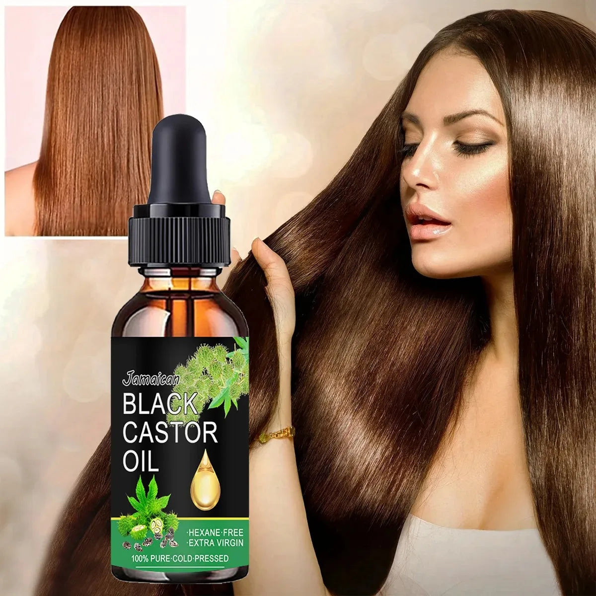 Black Castor Oil Healthy Organic Castor Oil Improves Hair Line Toughness Nourishes The Body Skin Hair Massage Moisturizing 60ml