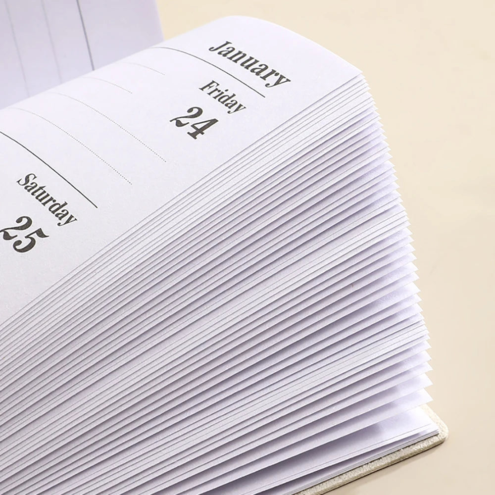2025 A6 Notebook Notepad Daily Weekly Agenda Planner Notebooks Stationery Office School Supplies