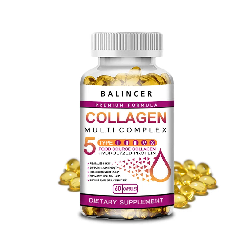 Collagen Peptide Multi-Hair, Skin &amp; Nails, Digestive &amp; Joint Health Supplement, Hydrolyzed Collagen, 120 Capsules