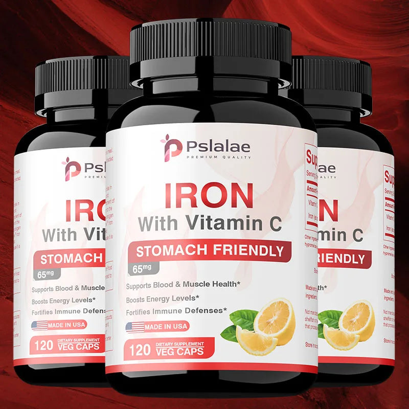 Iron Supplements - Help Maintain A Healthy Immune System and Brain Health, Boost Energy Levels and Fight Fatigue, Relieve Anemia