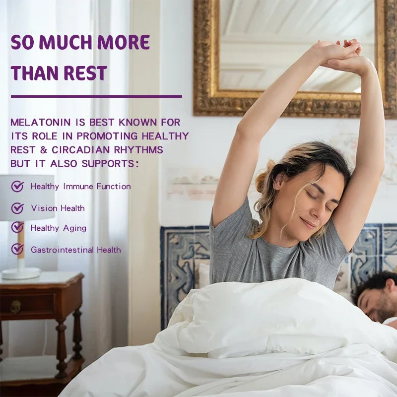 Melatonin Capsules - A Sleep Aid, Help You Fall Asleep Faster, Promote Sleep Health, and Improve Sleep Quality