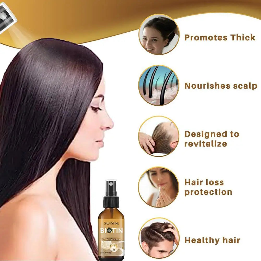 Biotin Hair Thickening Serum For Hair Growth And Volume Hair Loss Prevention And Fine Hair Texturizing Spray Strengthening Hair