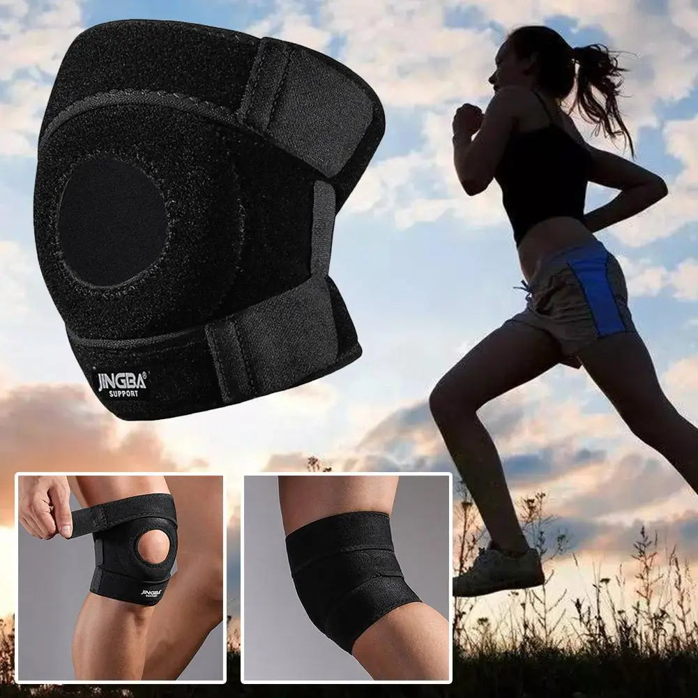1Pc JINGBA Kneepad Stabilizer Fitness Knee Pads Adjustable Compression Knee Support Brace for Workout