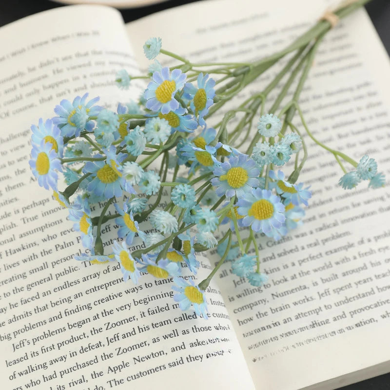 27CM Artificial Bouquet of Chamomile Countryside Fresh and Small Daisies Home Dining Table Floral Decorations Silk Flowers