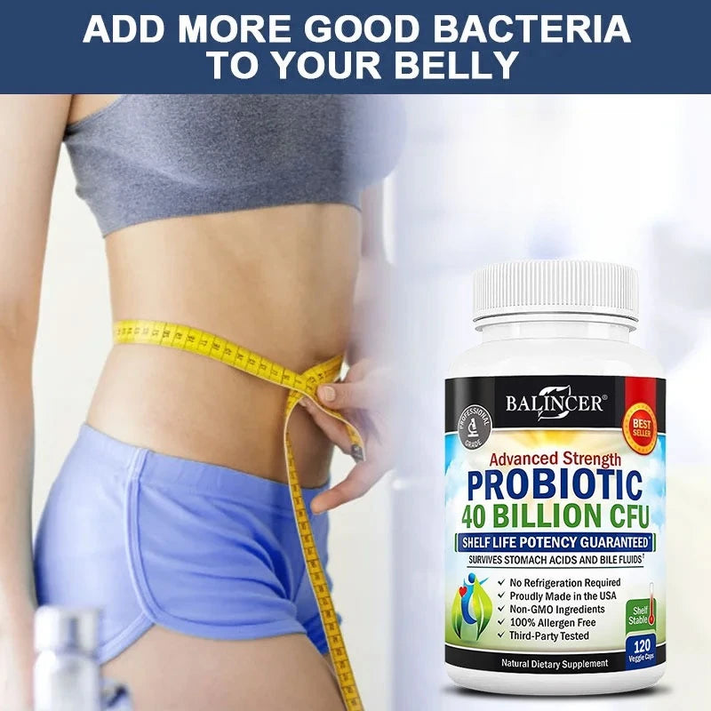Probiotics 40 Billion CFU - Support Intestinal Health, Promote Digestion and Absorption, Replenish Energy, for Men and Women