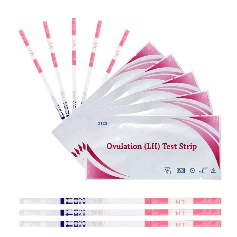 20Pcs Women LH Ovulation Test Strips Over 99% Accuracy Quick Response Fertility Ovulation Tests Strips Home Urine Measuring Kits