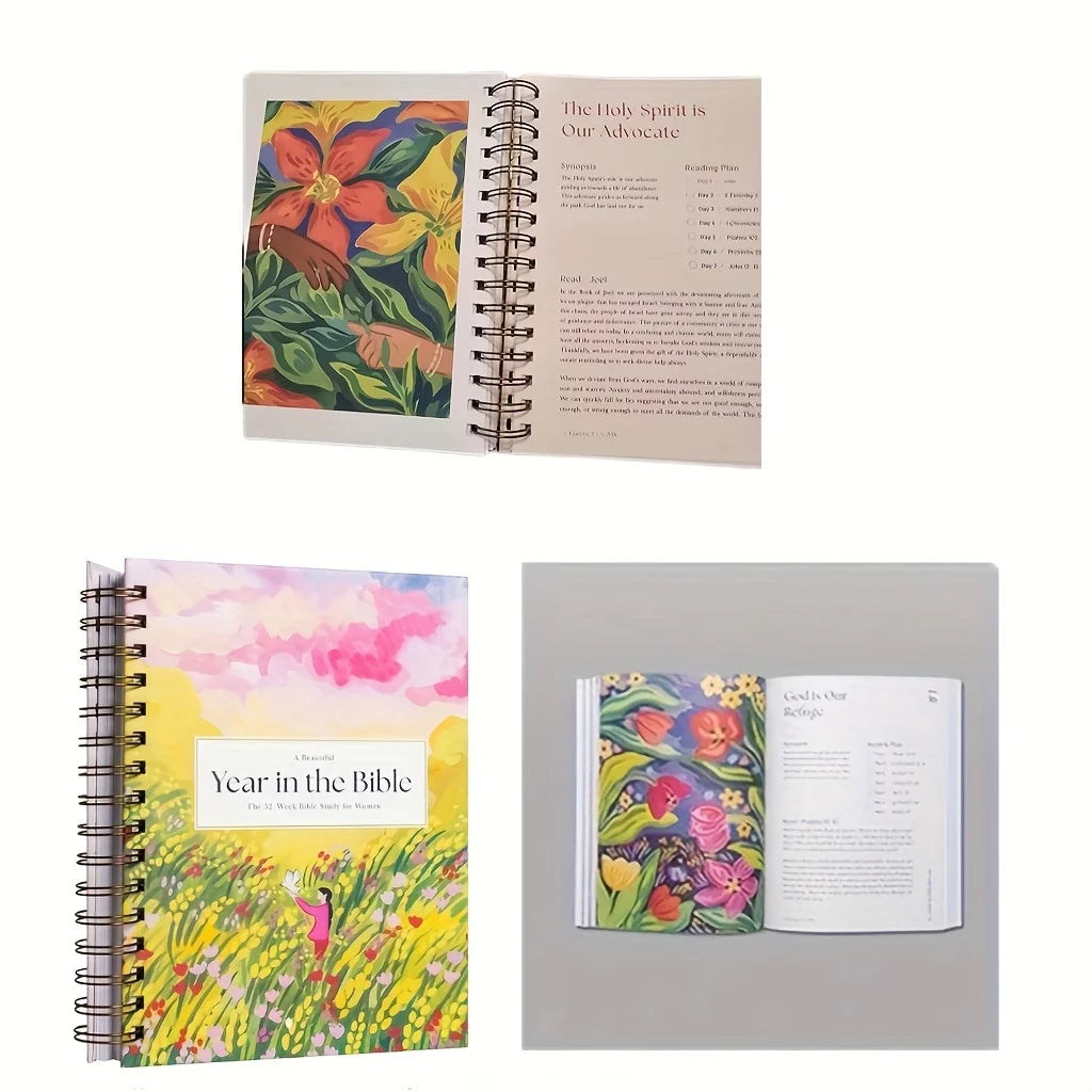 52 Week Women's Study Guide, One Year Study Manual, Spiritual Growth, Daily Devotional, English, Adult Study Books