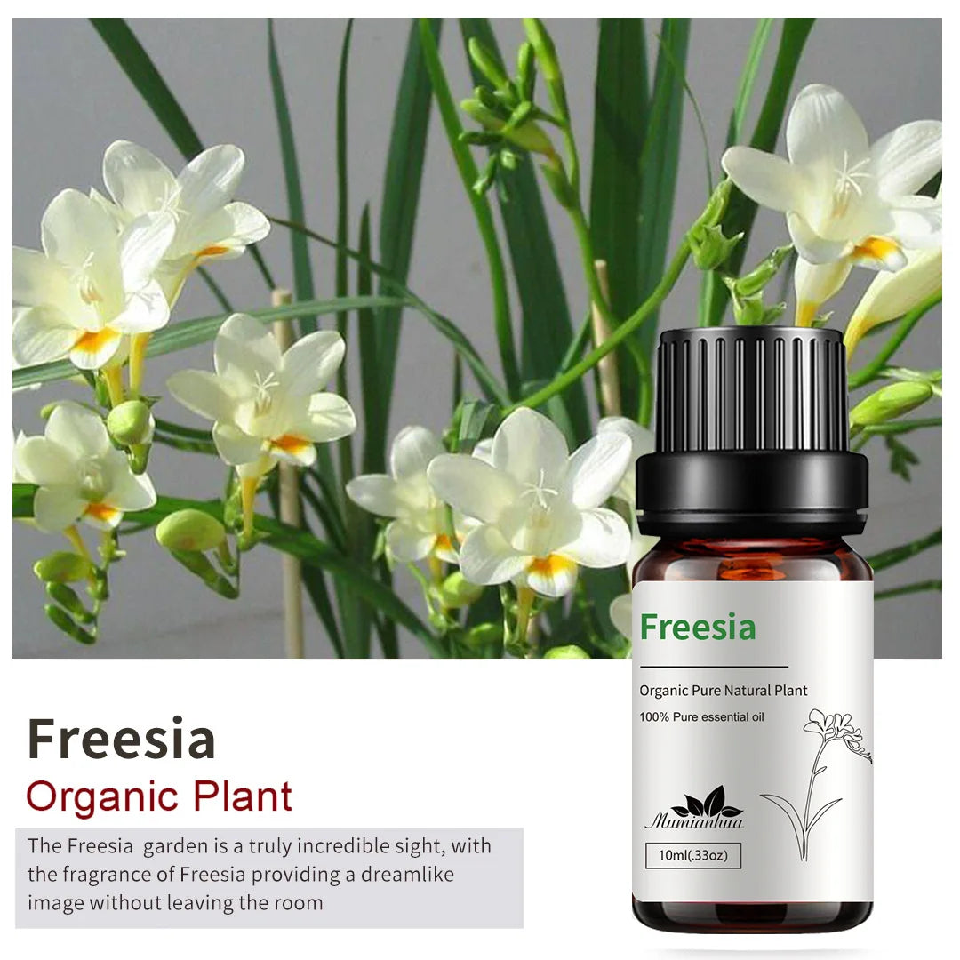 10ml Candle Scents Freesia Single Essential Oil Jasmine Aromatherapy Massage Flower Essential Oil Soap Scent