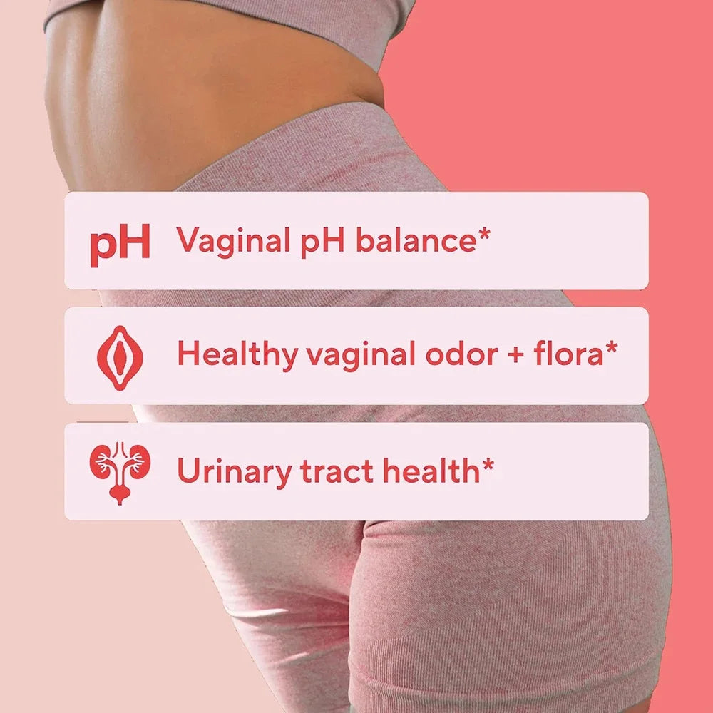 Vaginal Probiotic Vitamin Tablets pH Balance Vaginal Health Supplement for Women Vaginal Odor and Vaginal Flora - 60 Capsules