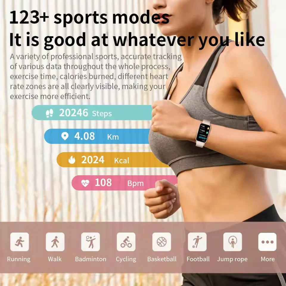 2025 New Watch 5 Men Smart Watch 100+Sports Mode Track Bluetooth Call Heart rate Waterproof Sport Fitness Smart bracelet Women