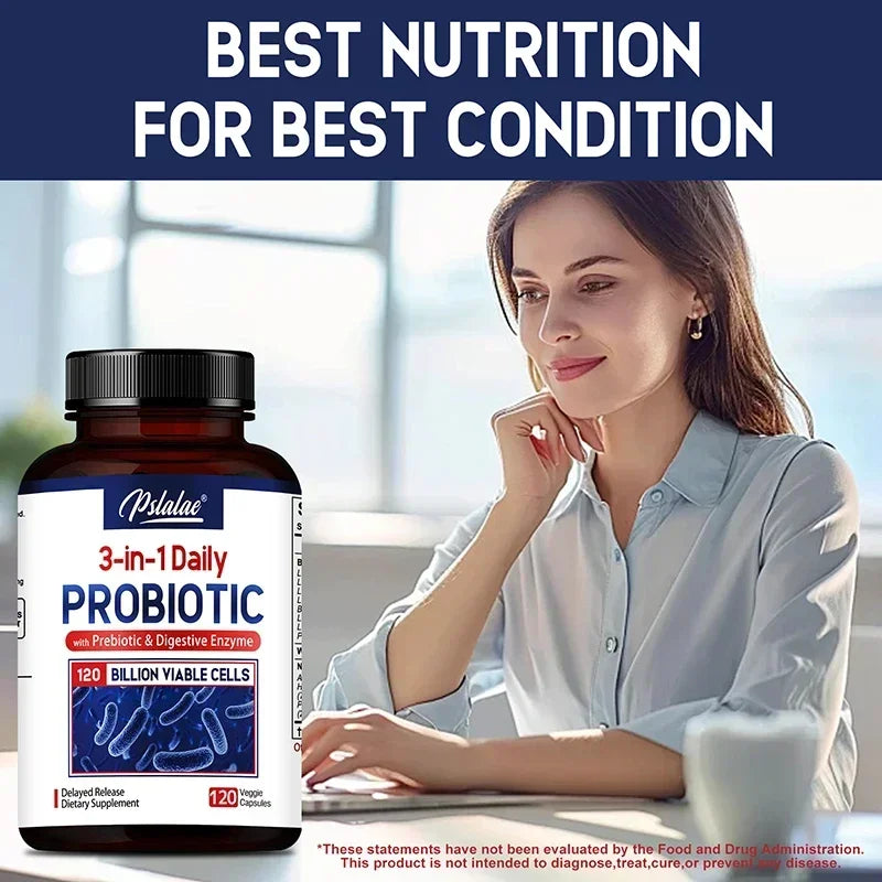 Probiotics + Prebiotics + Digestive Enzymes - Promotes Healthy Digestion, Relieves Bloating, for Gut Health