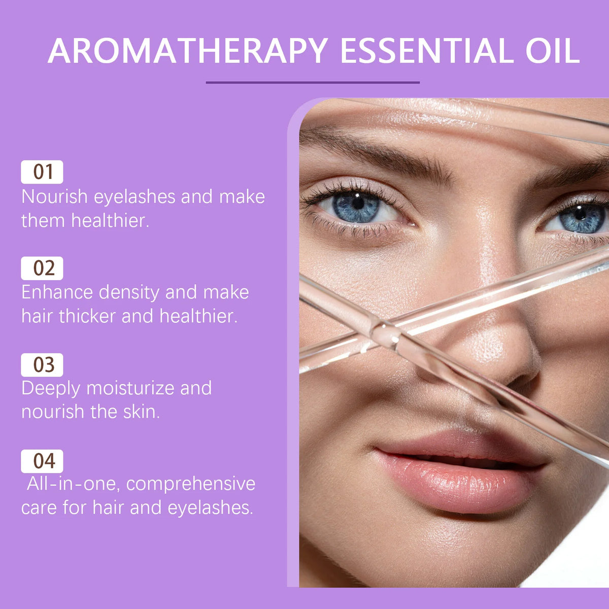 Lavender Essential Oil Moisturizing Nourishing Face Skin Hair Soft Shine Multi-functional Care Oil