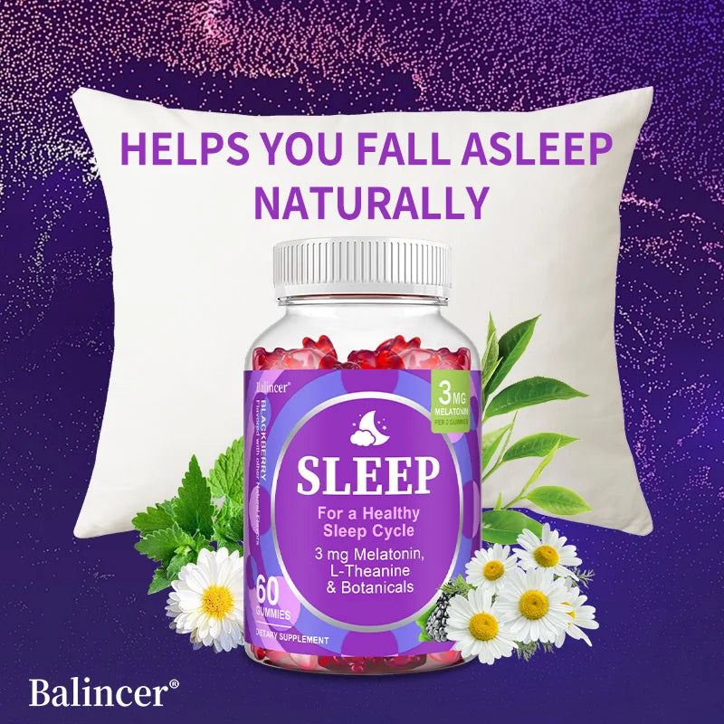 Melatonin Gummies - 3mg, Improve Sleep Quality and Support Deep Sleep, Relaxation During Sleep, Promotes Falling Asleep Quickly